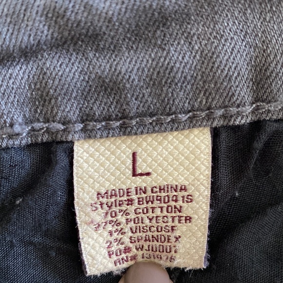 WishList jeans black washed denim rose embroidery ripped raw hem fringe Large - Picture 6 of 16